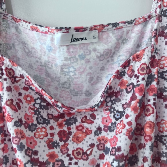 Loemes Pink and Orange Sleeveless Women’s Sundress with Sweetheart Neckline - Picture 5 of 6